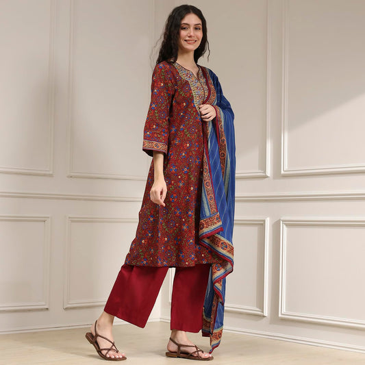 BIBA Women's Cotton Kurta Set