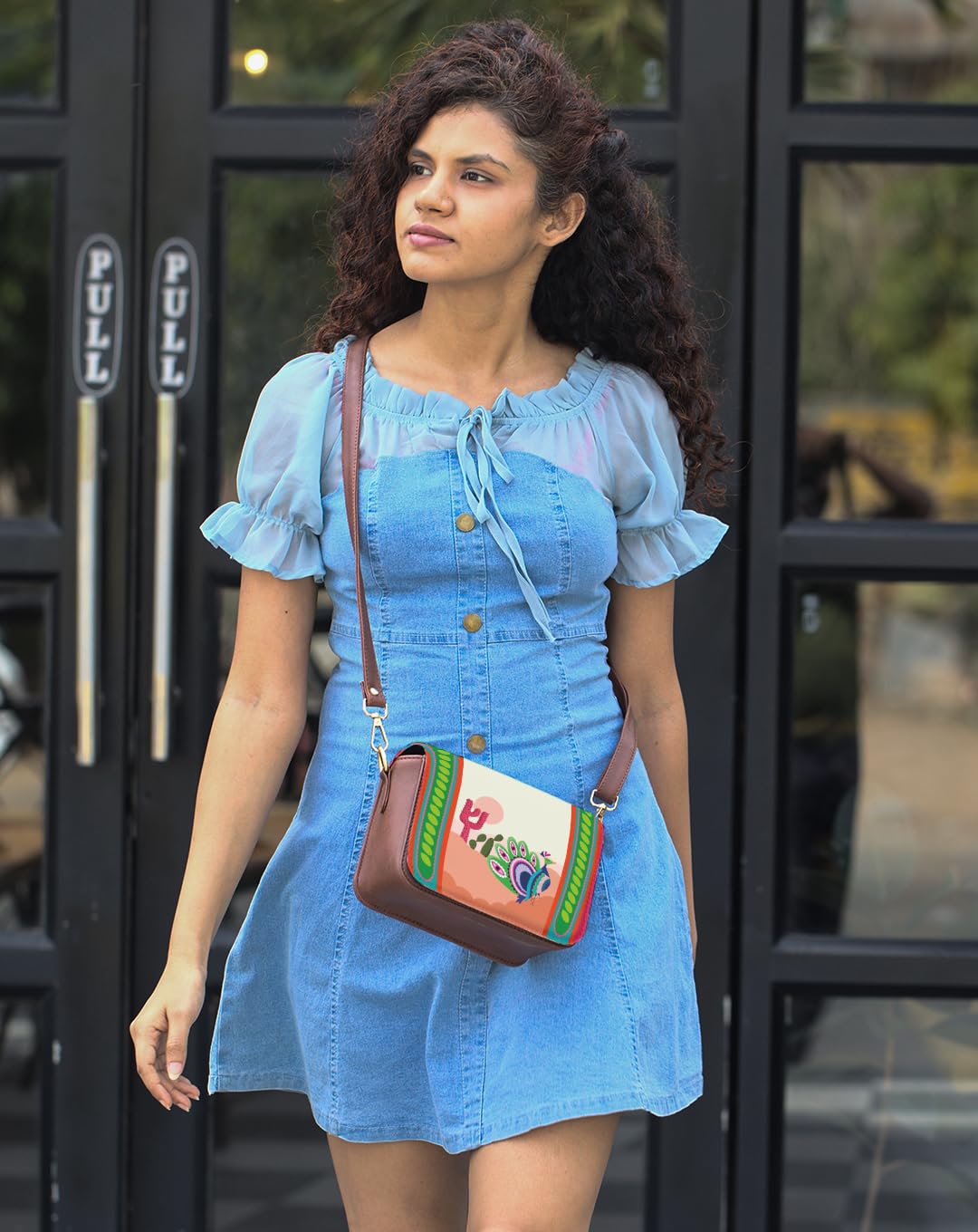 Kalankit Sling Bag | Vegan Leather Sling Bag for Woman, Trendy Crossbody Bags for Women | Everyday Side Bag & Shoulder Purse, Travel Companion & Valentine Gifts for Women | Cactus Clapback