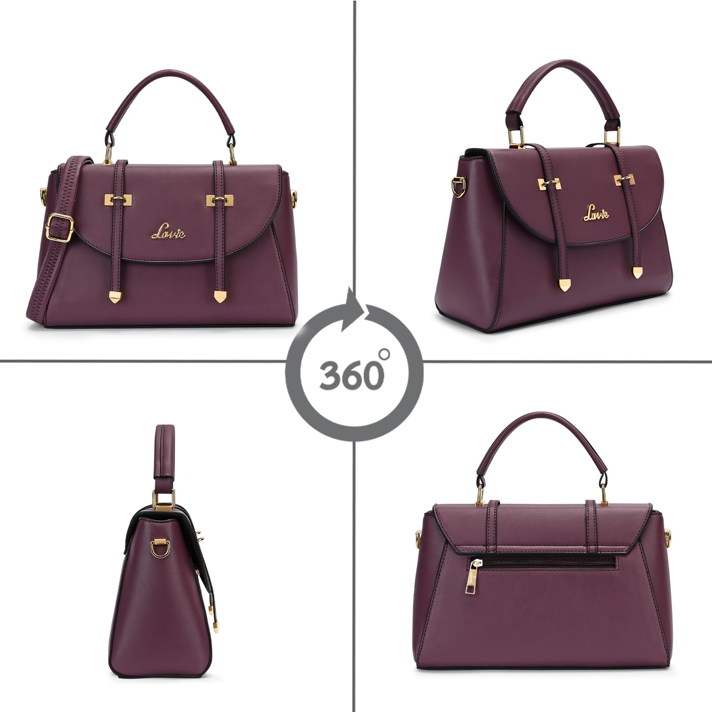 Lavie Beech Women's Flap Satchel Bag for Women | Satchel Handbag for Work | Ladies purse | Stylish Shoulder Bag | Gift for Women