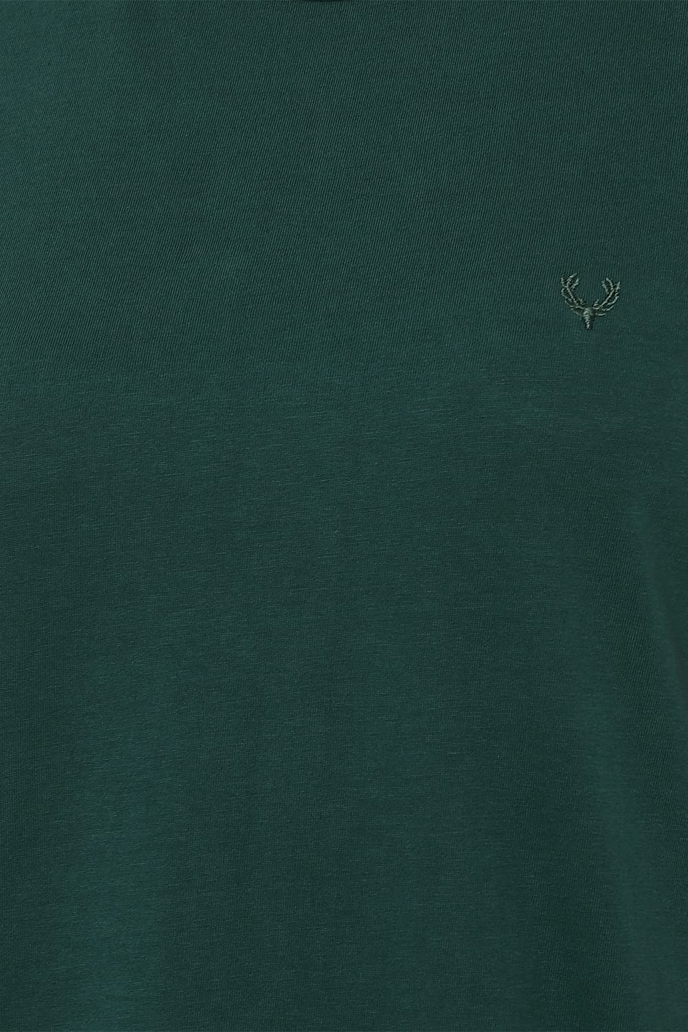 Allen Solly Women's Cotton Solid Regular Fit T-Shirt (Ahkccrgpf98920-M_Teal M)