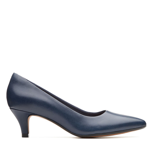 Clarks Women Linvale Jerica Navy Leather Pumps-6UK/India (39.5 EU) (91261372114060)