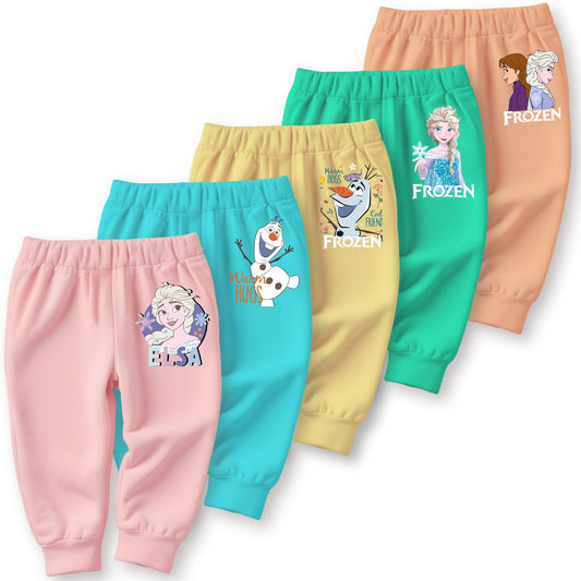 minicult Cotton Baby Pajama Pants with Frozen Character Prints(Frozen)(Pack of 5)(12-18 Months)