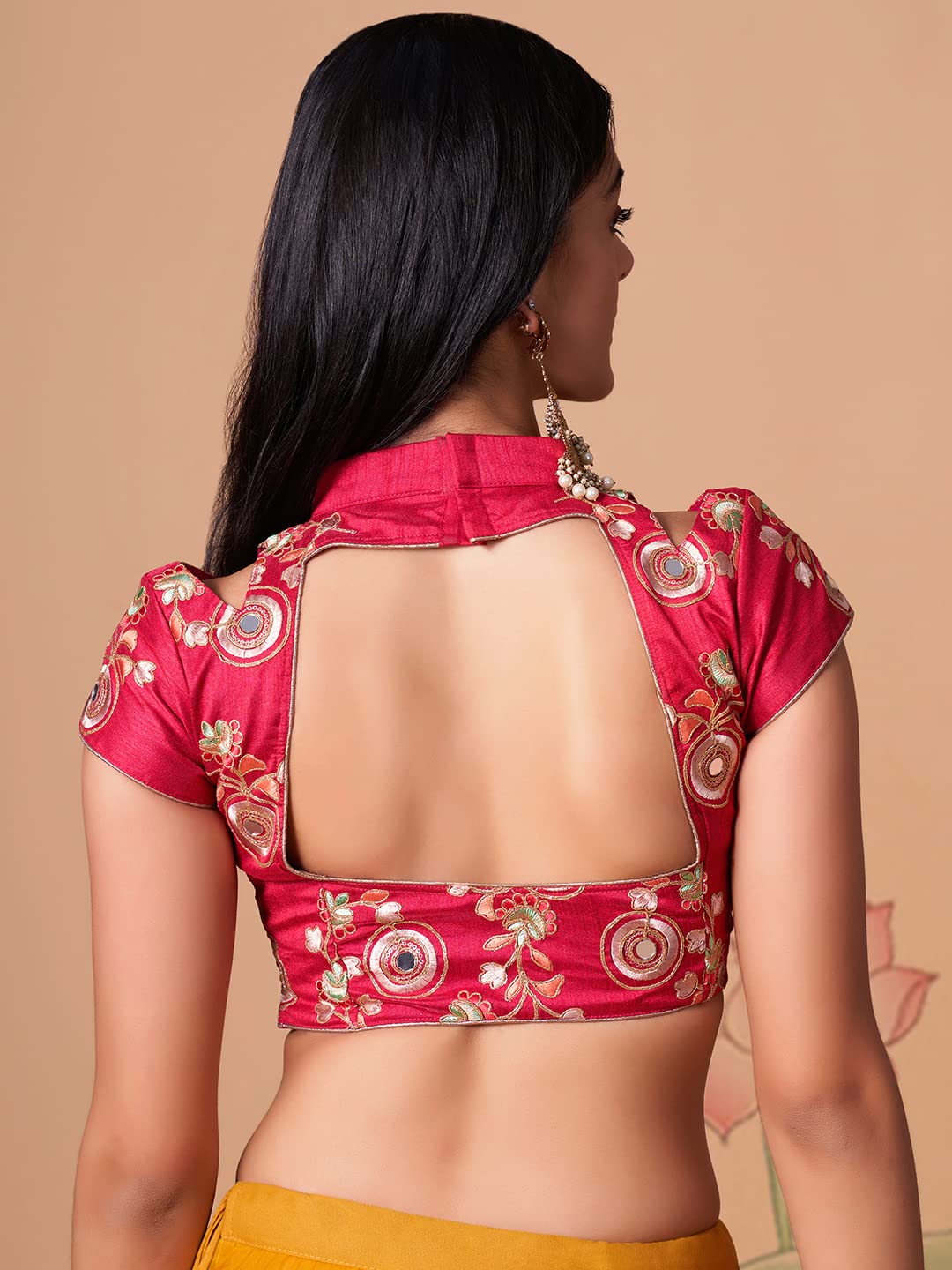 Zeel Clothing Women's Net Embroidered Semi-Stitched Bridal New Lehenga Choli with Dupatta (7324-Yellow-Wedding-Bridal-Latest; Free Size) (Yellow)