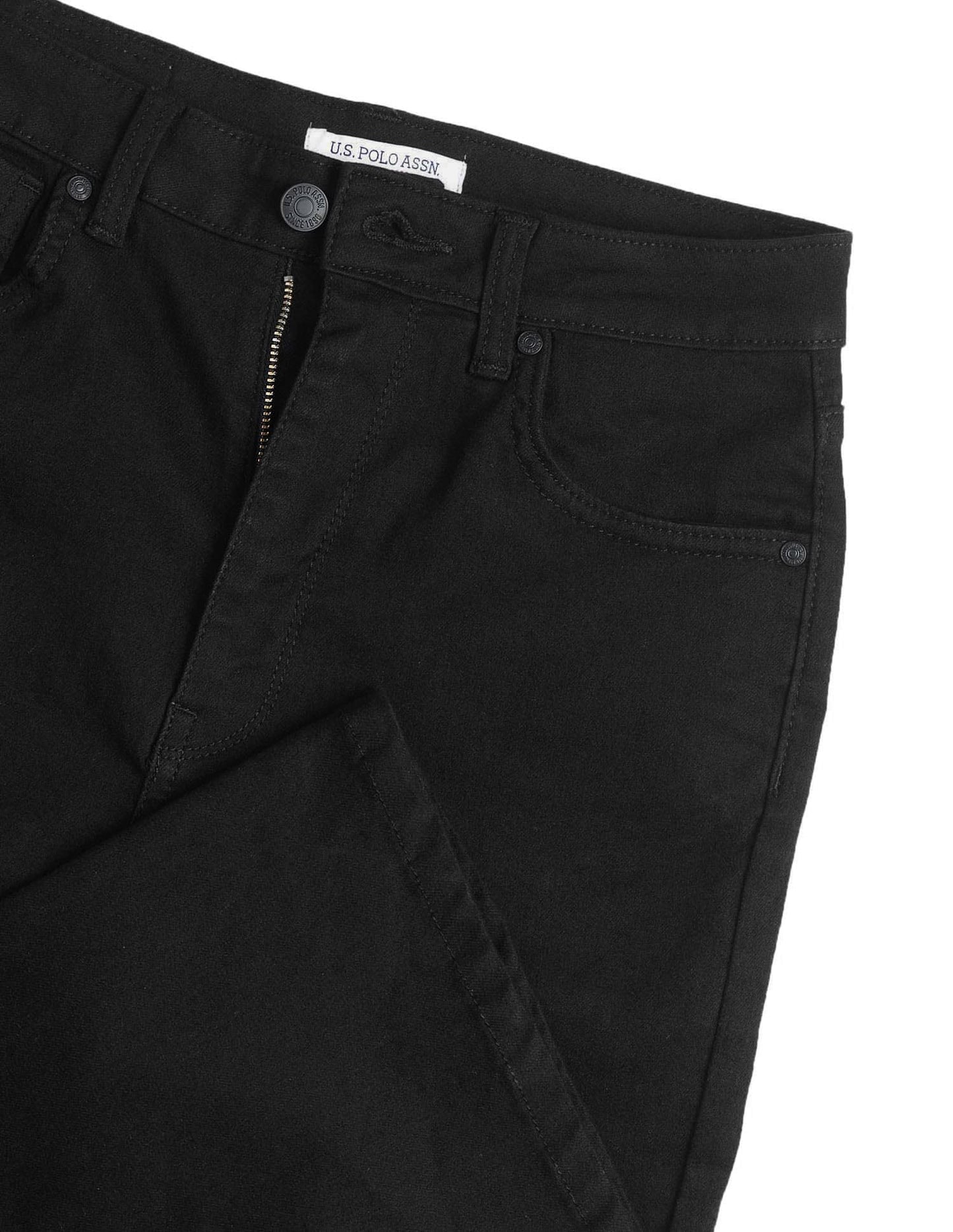 U.S. Polo ASSN. Ultra-High Rise Flared Fit Jeans (UWSS25JEN327_Black_28)