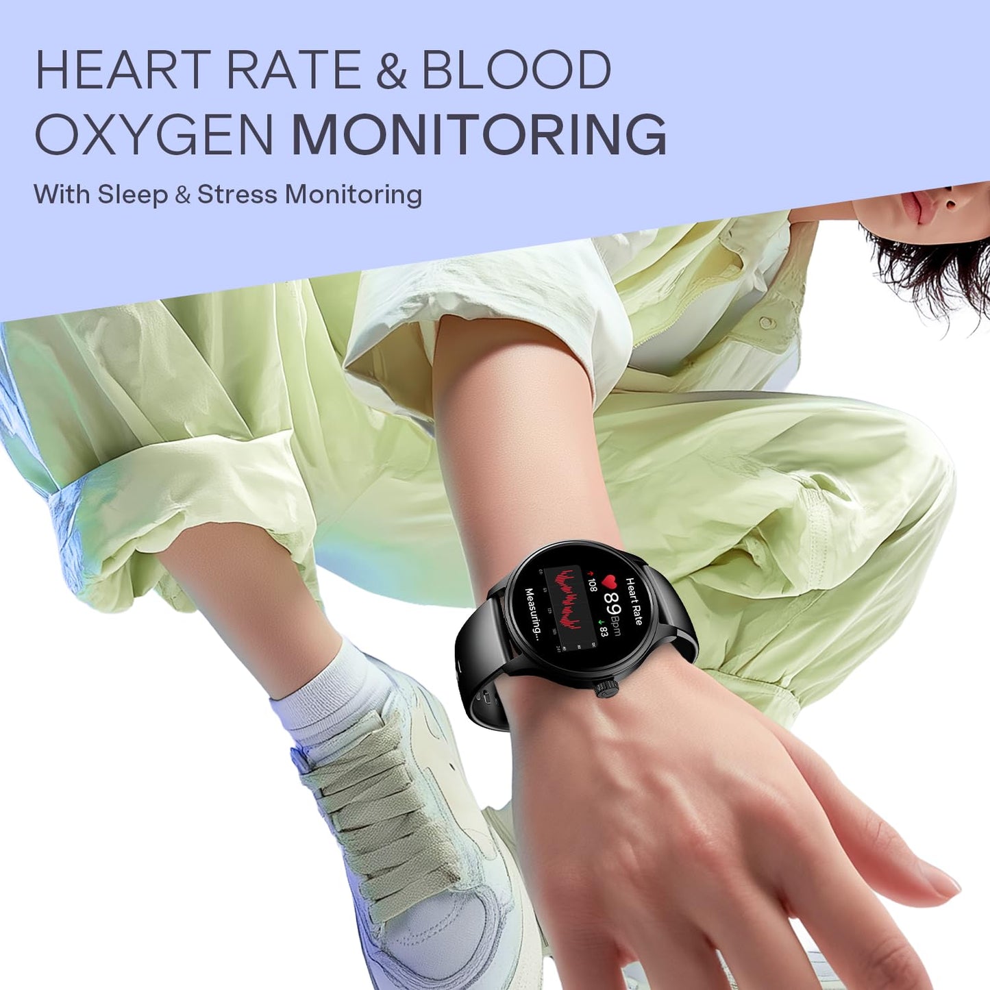 Boat Lunar Discovery Neo, 1.39" (3.5 cm) Round HD Display, Premium Metallic Finish, Animated Watchfaces, 100+ Sports Mode, Bluetooth Calling, Smart Watch for Men & Women (Active Black)