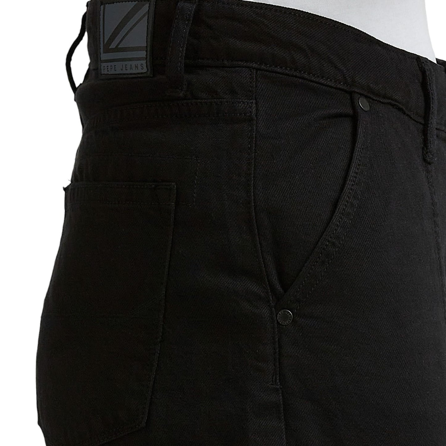 Black High Waist Straight Cargos