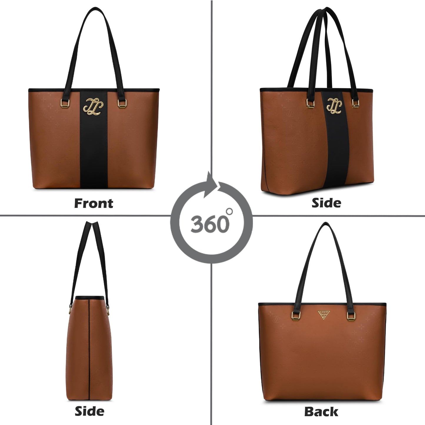 Lavie Signature Women's Tarrytown Colourblock Laptop Tote Handbag for Women | Fits upto 15" Laptop | Tote Bag for Work | Ladies purse | Stylish Shoulder Bag | Gift for Women