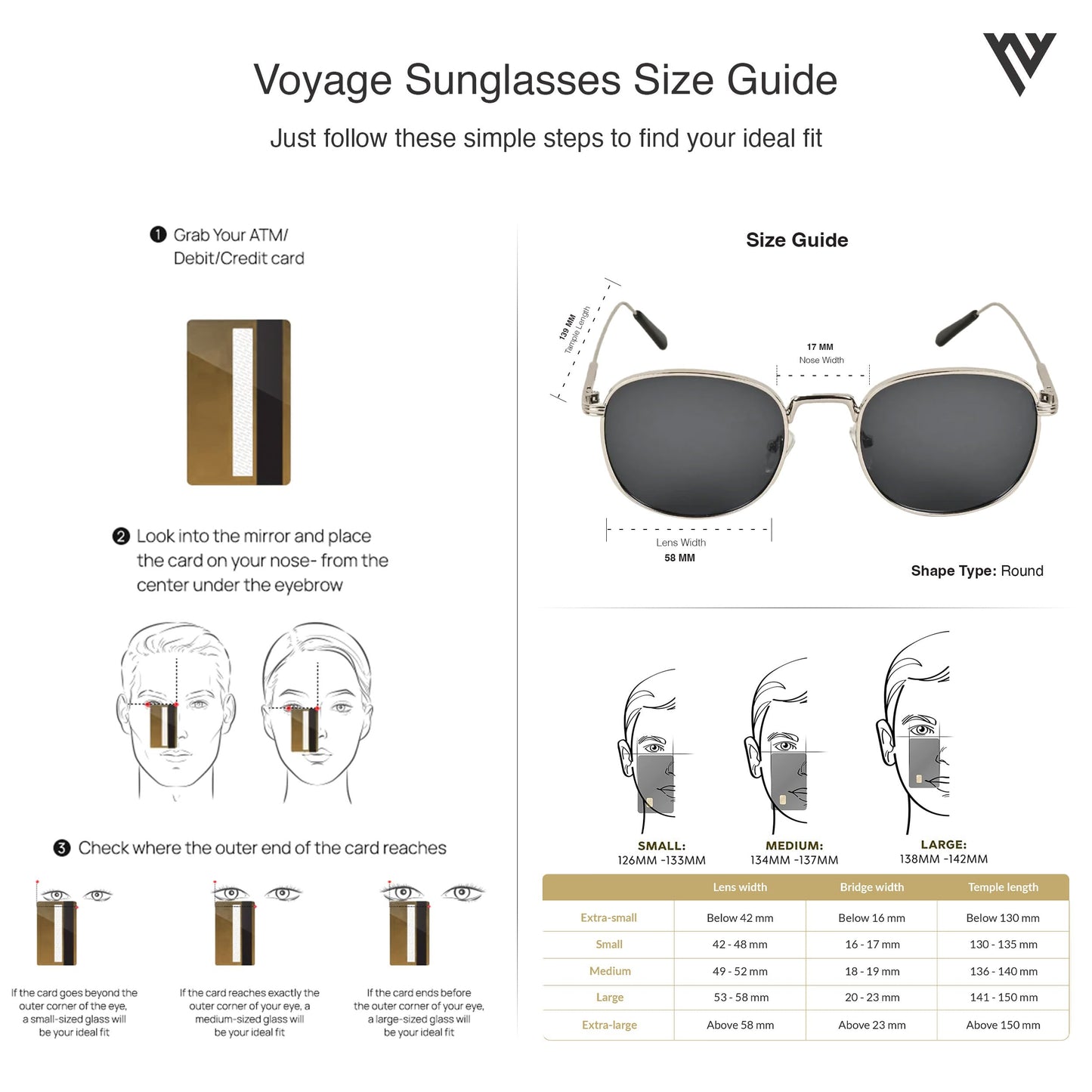 Voyage UV Protected Round Men & Women Sunglasses - (2036MG2977 | Black Lens | Silver Frame)