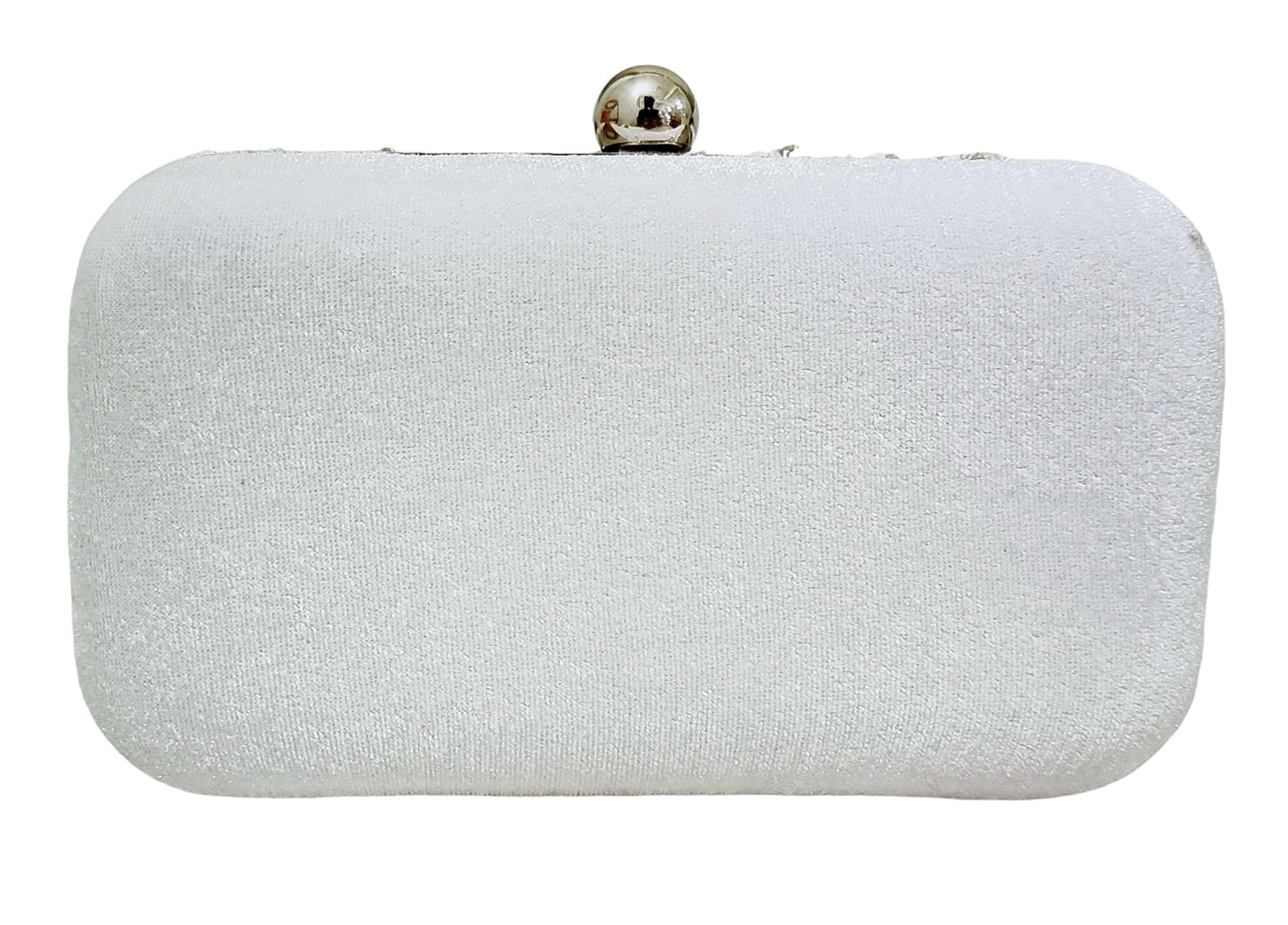 DUCHESS White Pearl Embellished Clutch for Women | Sequin & Beaded Party Purse | Elegant Wedding Handbag for Girls | Stylish Bridal Accessory | Designer Evening Bag for Festive Occasions
