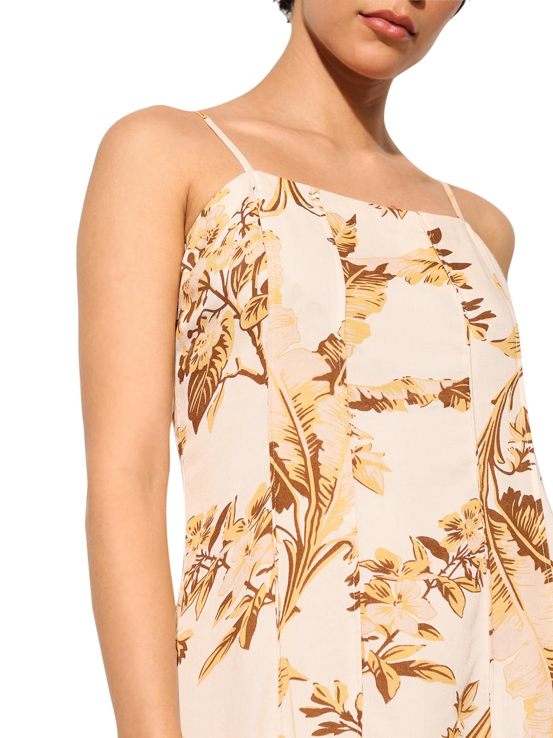 ONLY Women Fit and Flare Multicolor Dress