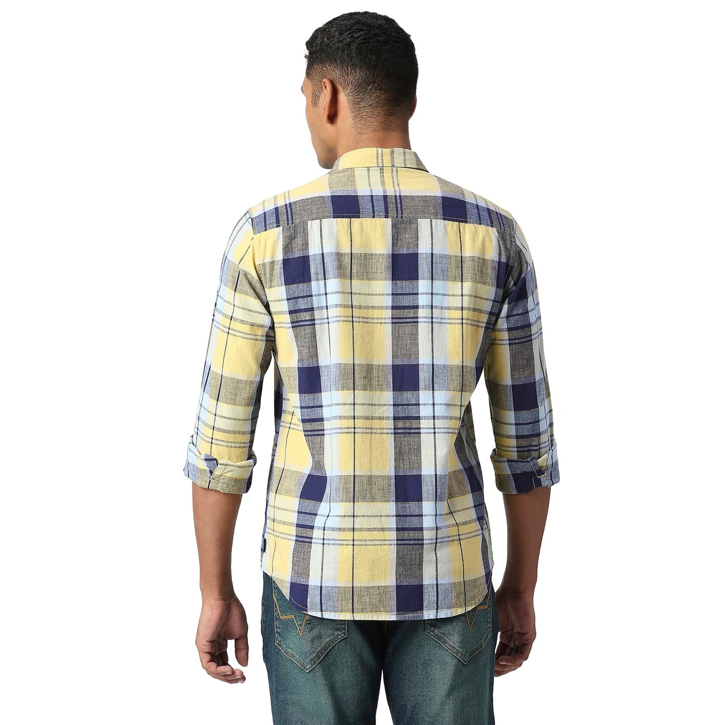 Pepe Jeans Men's Regular Fit Shirt (PM308041043M_Yellow
