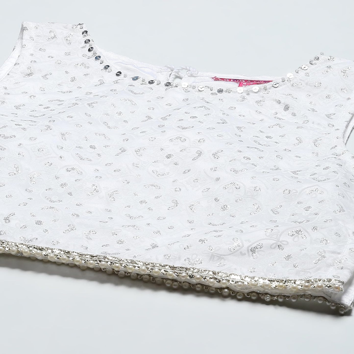 BIBA Girls PRINTED STRAIGHT KID(KWWHITE BLOOMS5769_WHITE_15)