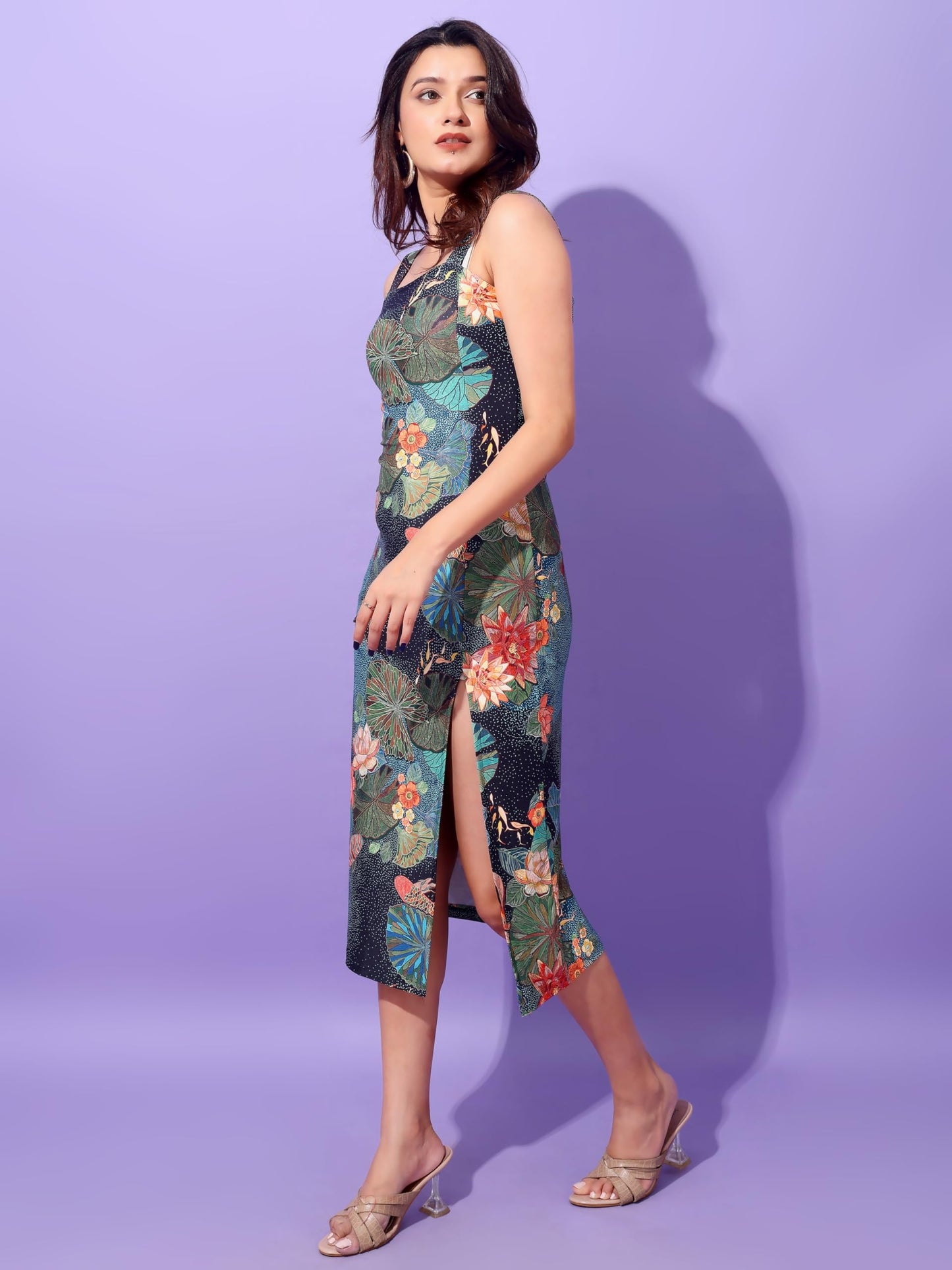 Attire Empire Women Blue Bodycon Dress