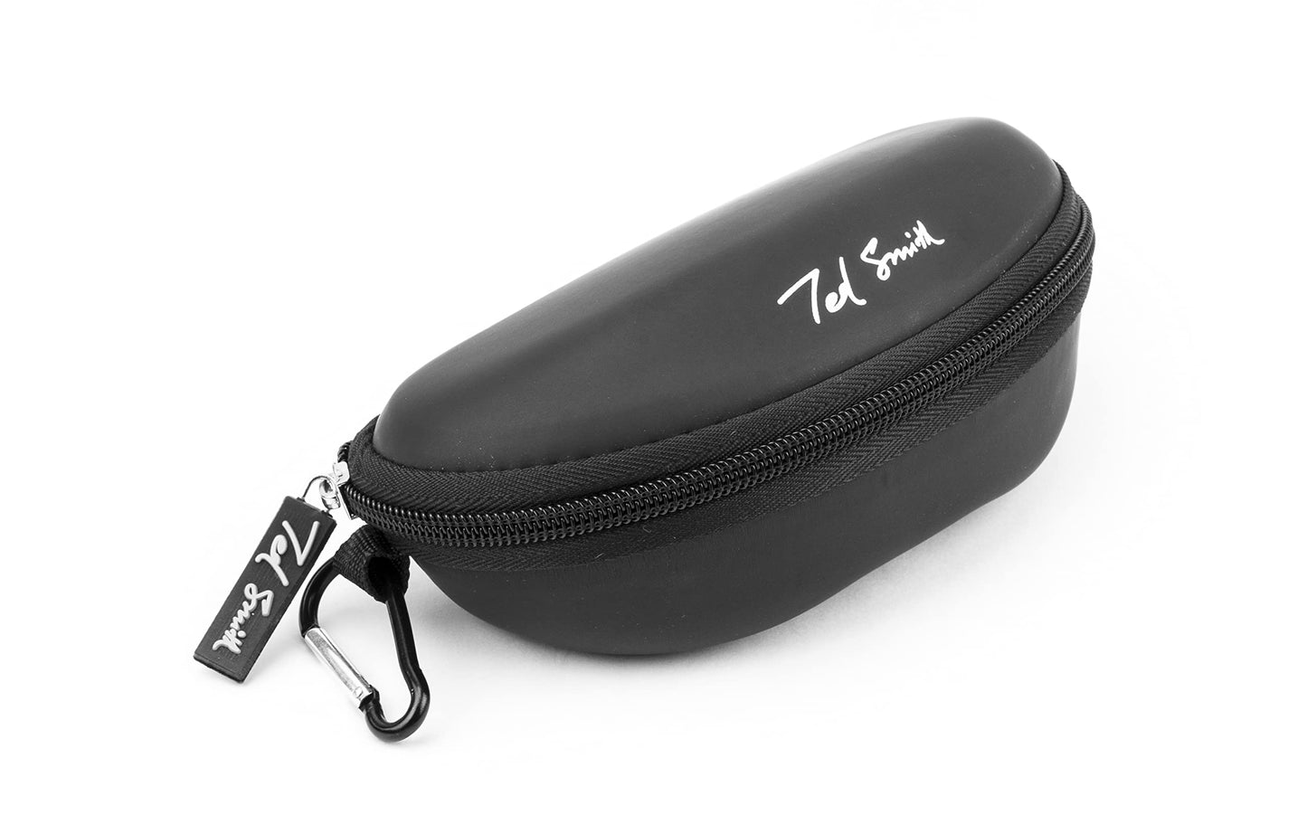 Ted Smith Men's Women's UV Protection Grey Lens Black Rectangular Sunglasses