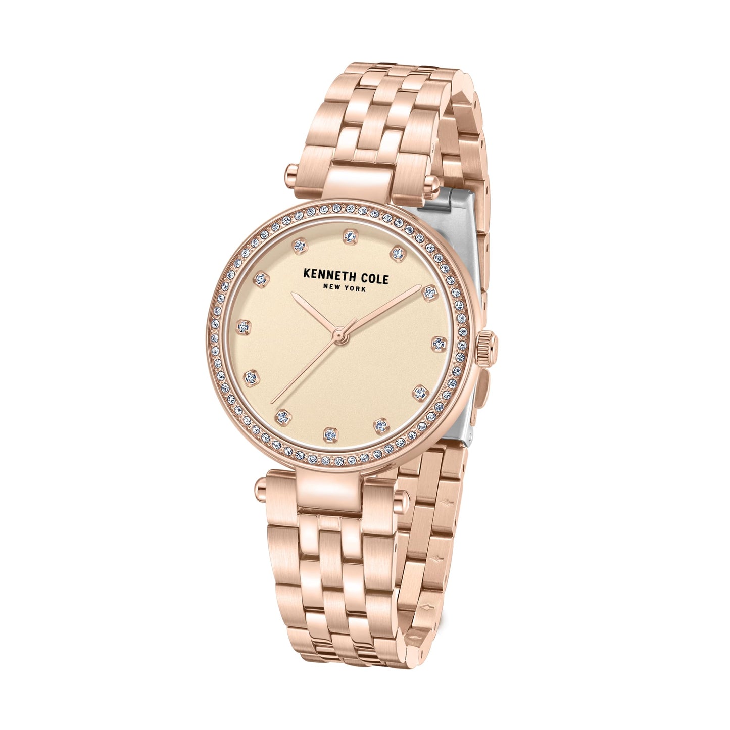 Kenneth Cole Quartz Analog Rose Gold Dial Stainless Steel Strap Watch for Women