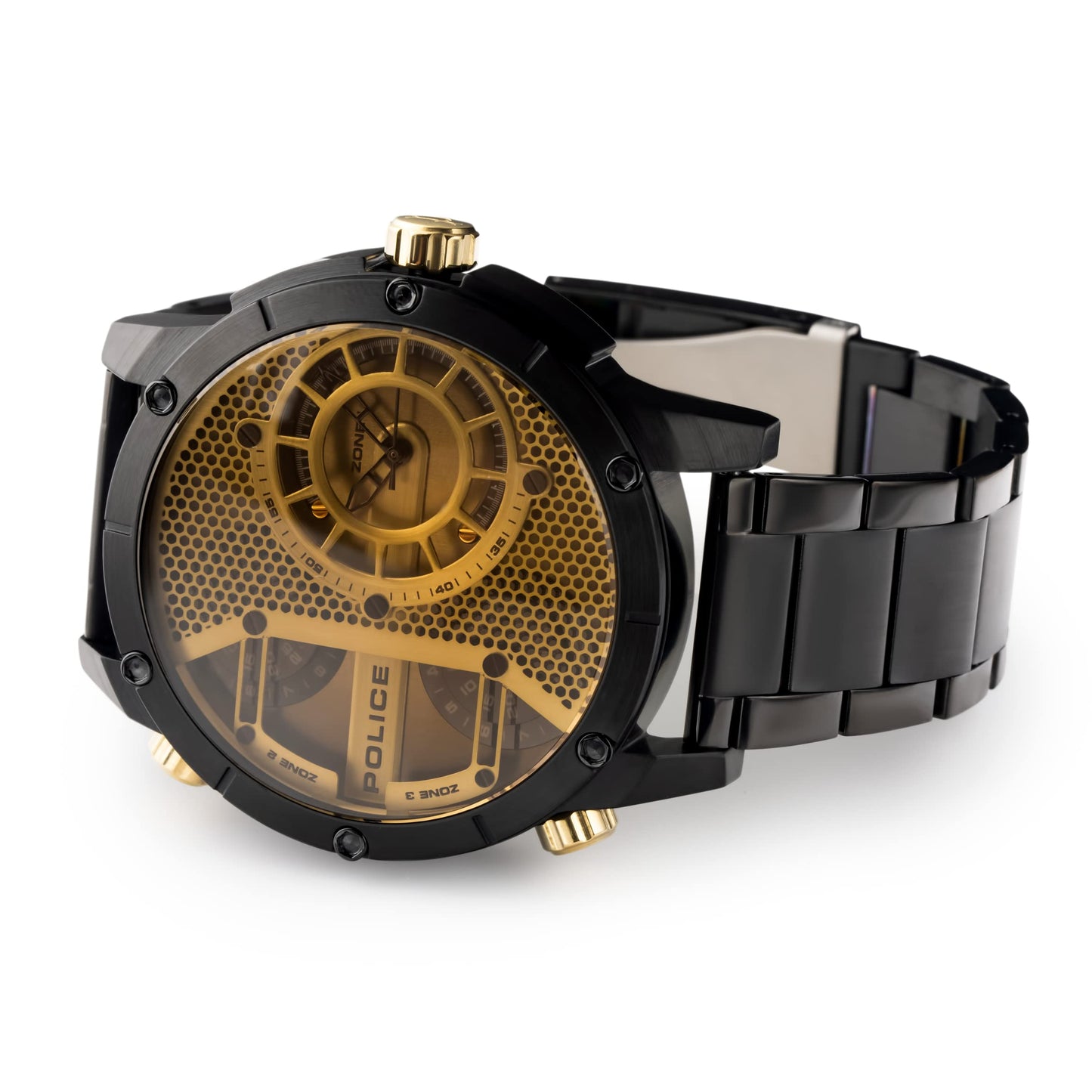 Police Analog Yellow Dial Men's Watch-PLPEWJG2118103