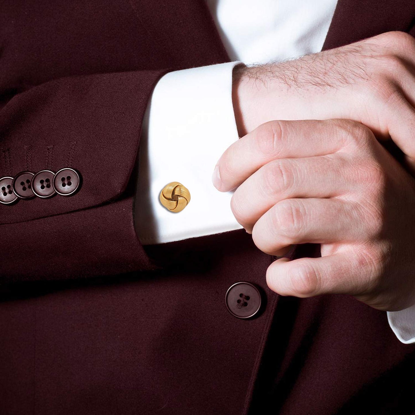 Mahi Gold Plated Entangled Design Cufflink for Mens and Boys CL1100537G