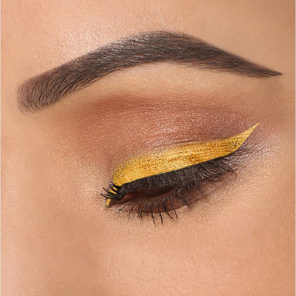 LAKMÉ Cream Ultimate Glam Eye Liner, Semi Matte, Quick Drying, Water Resistant & Smudgeproof Eye Liner, Golden, 9Ml