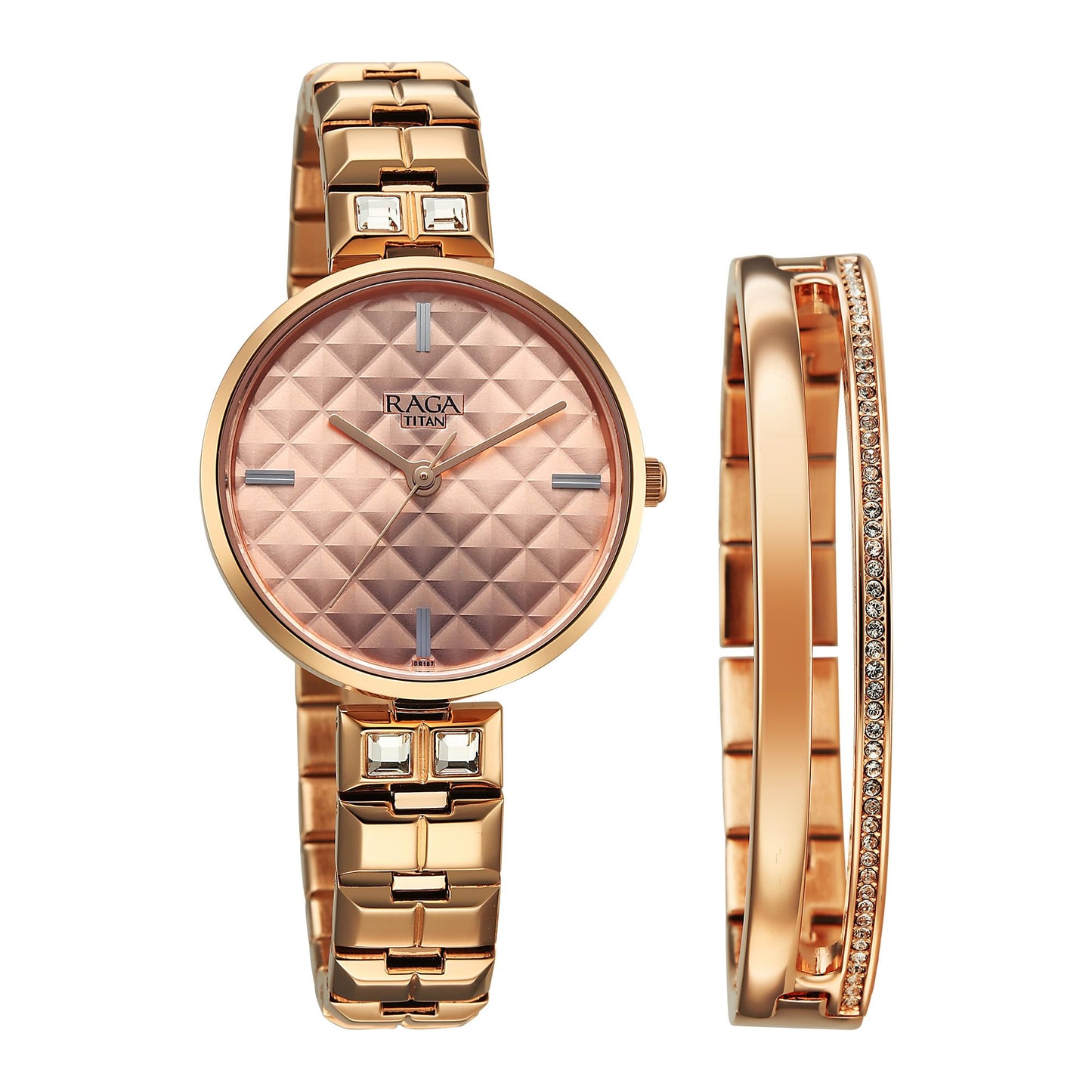 Titan Raga Contempore Quartz Rose Gold Round Dial Men's Watch | Brass Solid Link Strap Material | Watches for Man | Watches for Men Analog - 2775WM01F