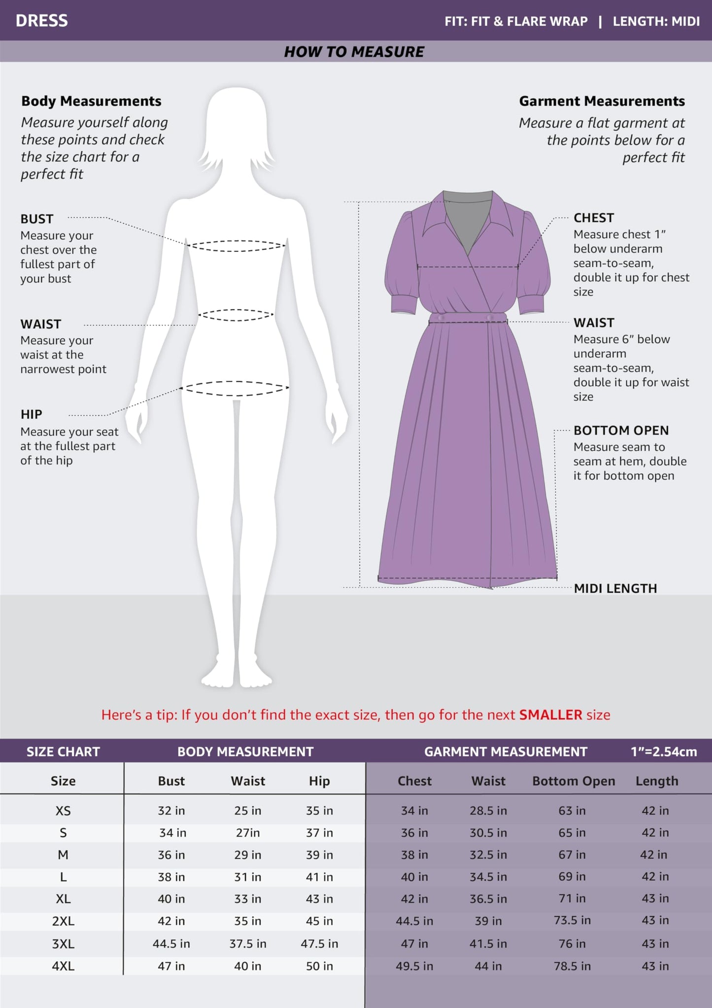 Symbol Premium Women's Fit & Flare Wrap Dress (Midi Length | Desk-to-Dinner) (SBP-SS24-WDR-607_Taupe_7XL)