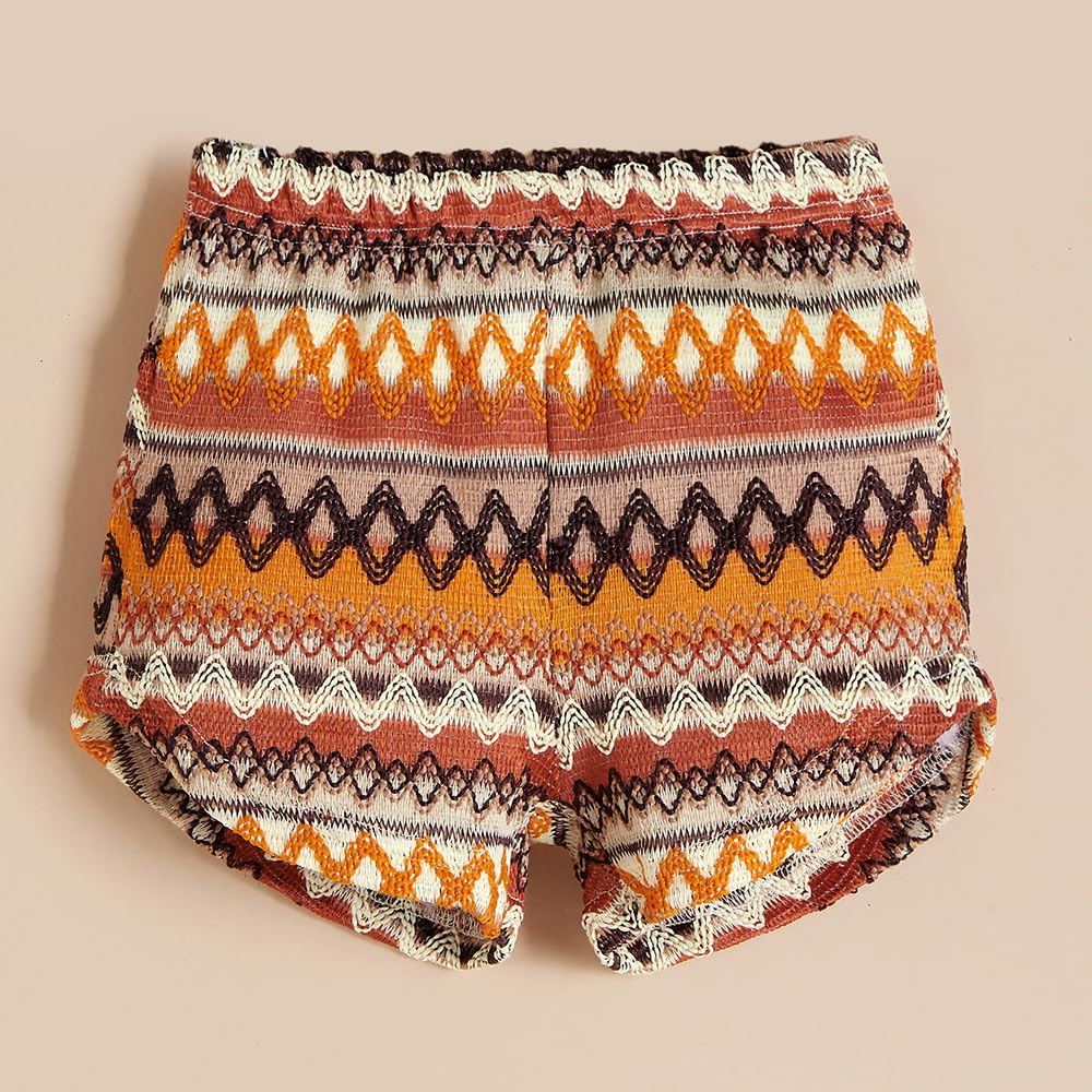 Hoscotch Girls Embellished Multi Sleeveless Short Set For Ages (3-4 Years)