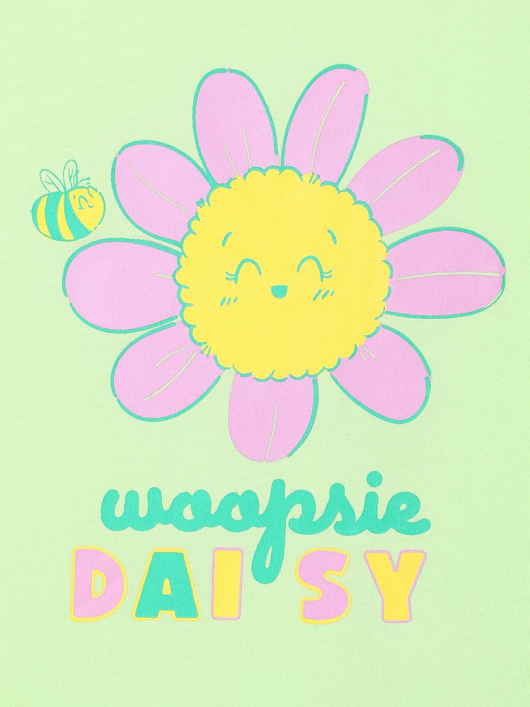 Max Girls Printed Round Neck T-Shirt (S24CBT22LIME Green)_7-8Y