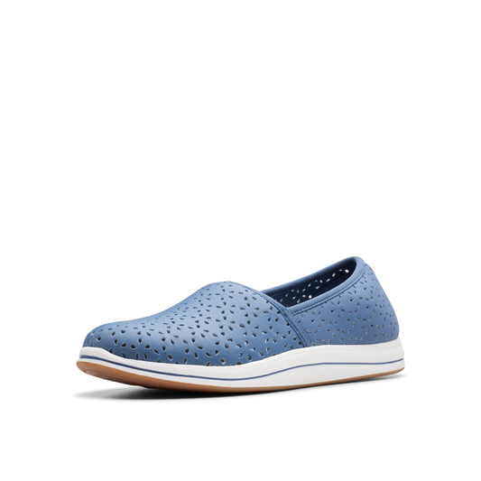 Clarks Women's Breeze Emily Loafers, Blue Textile, 7
