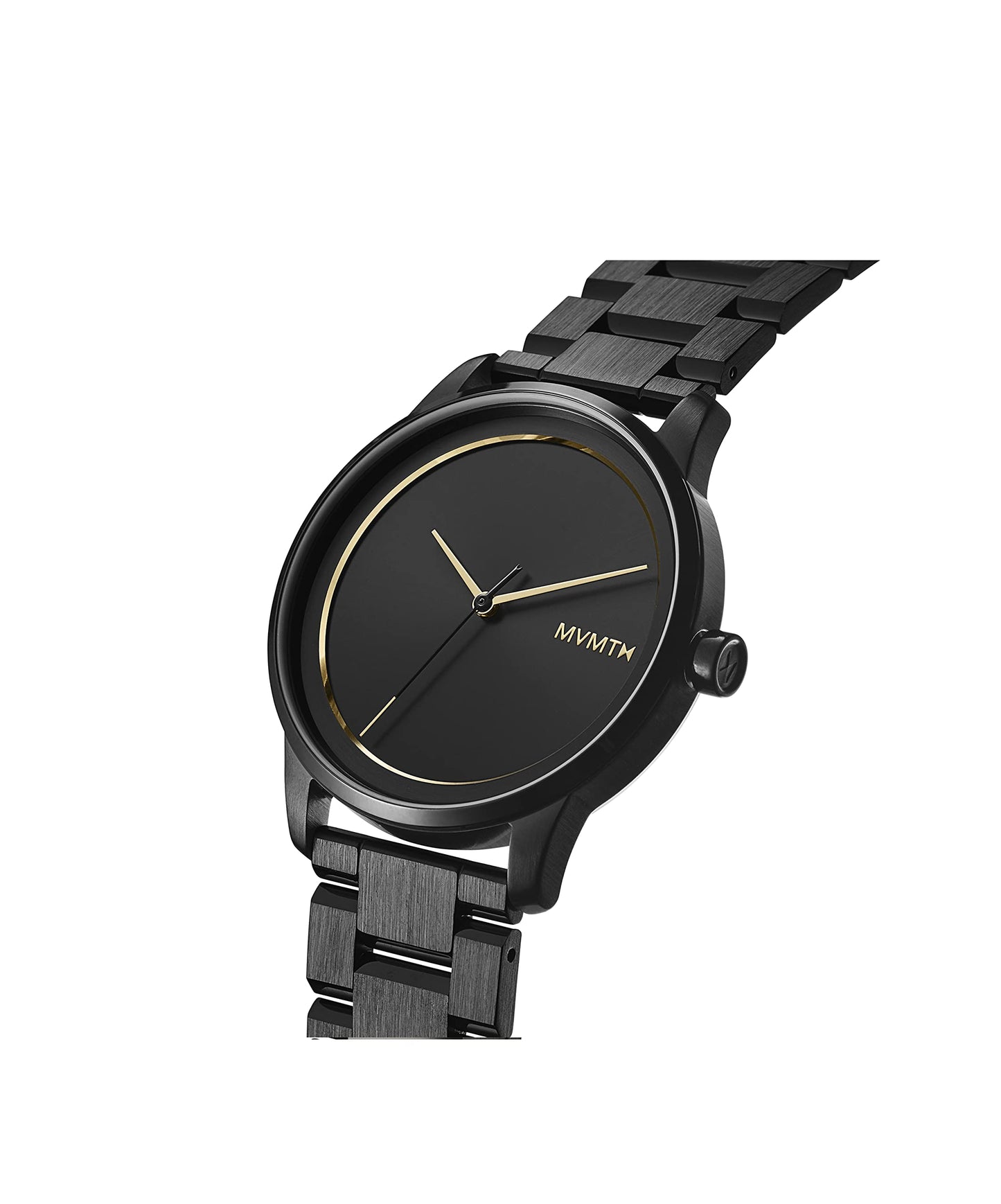 MVMT Profile Qtz Basic Slim Black Round Dial Unisex Watch|Ionic Plated Black Steel Material|Black Color Band - 28000181-D