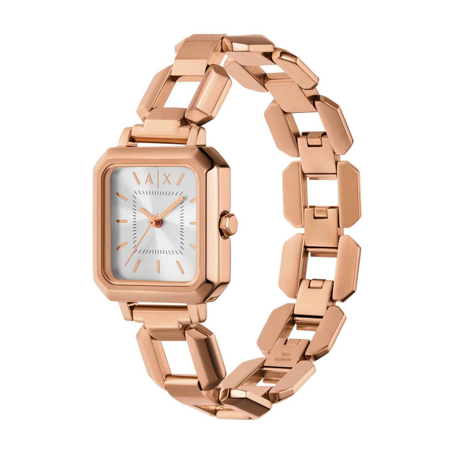Armani Exchange Pink Quartz Stainless Steel Watch AX7167SET