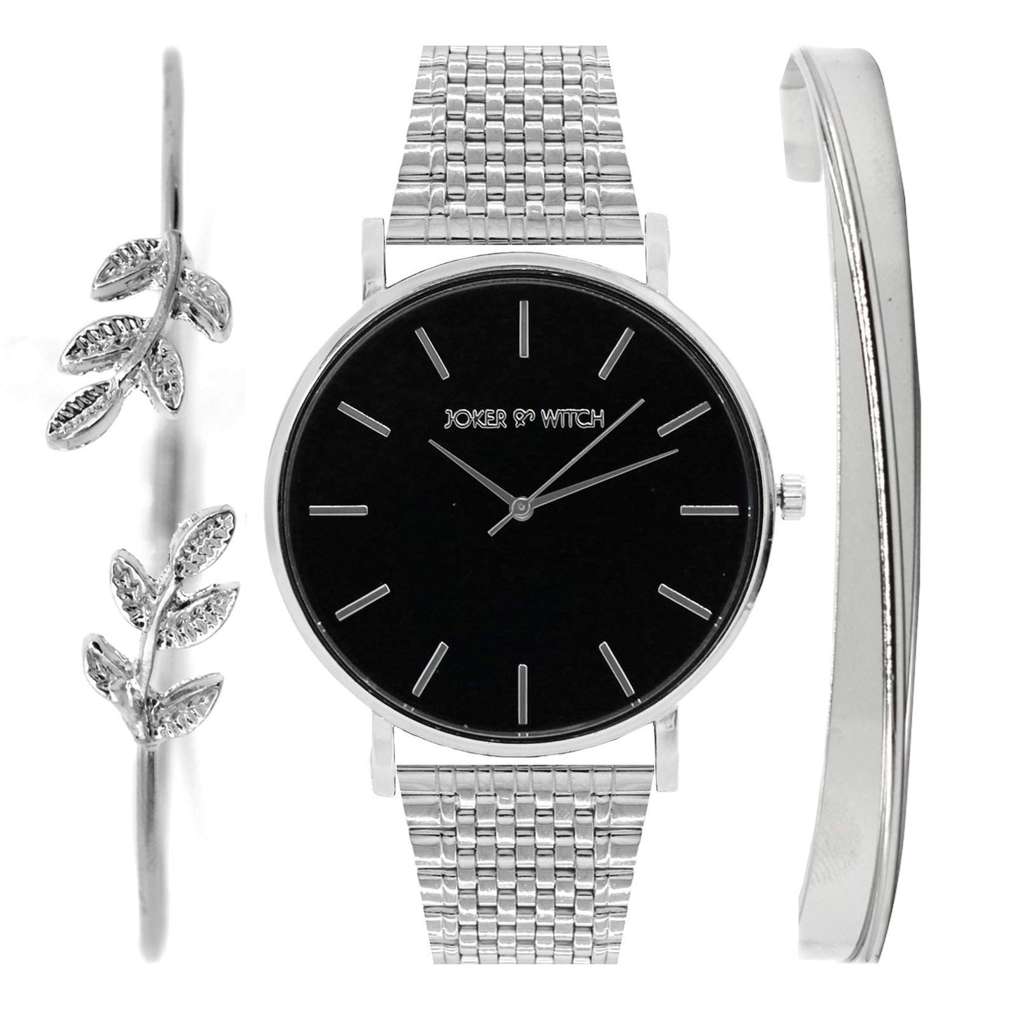 Joker & Witch Tamsin Silver Analog Watch Bracelet Gift Set for Women