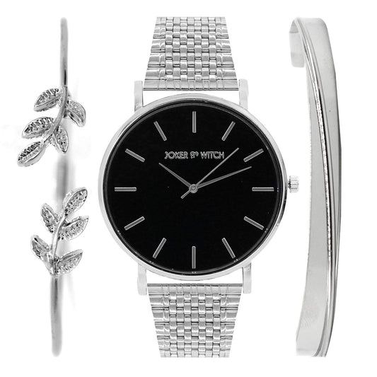 Joker & Witch Tamsin Silver Analog Watch Bracelet Gift Set for Women