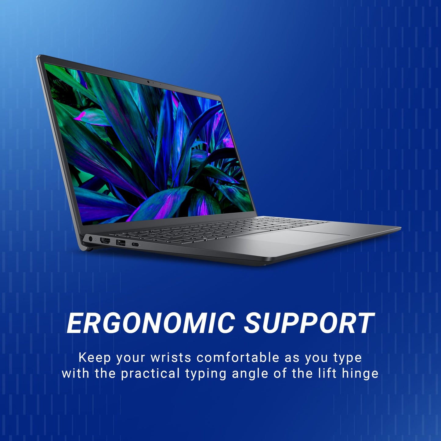 New Dell 15 Laptop, Intel Core 3 100U Processor, 16GB DDR4, 512 SSD, Intel UHD Graphics, 15.6" NT FHD 120Hz IPS AG 250 nit Display, Win 11 + Office H&S 2024, Carbon Black, Thin & Light- 1.63Kg