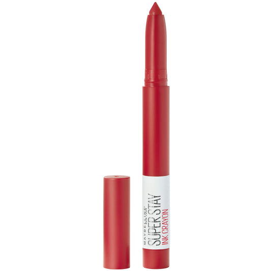 Maybelline New York Maybelline Super Stay Ink Crayon Lipstick, Precision Tip Matte Lip Crayon with Built-in Sharpener, Longwear Up To 8Hrs, Hustle In Heels, Apple Red, 0.04 oz
