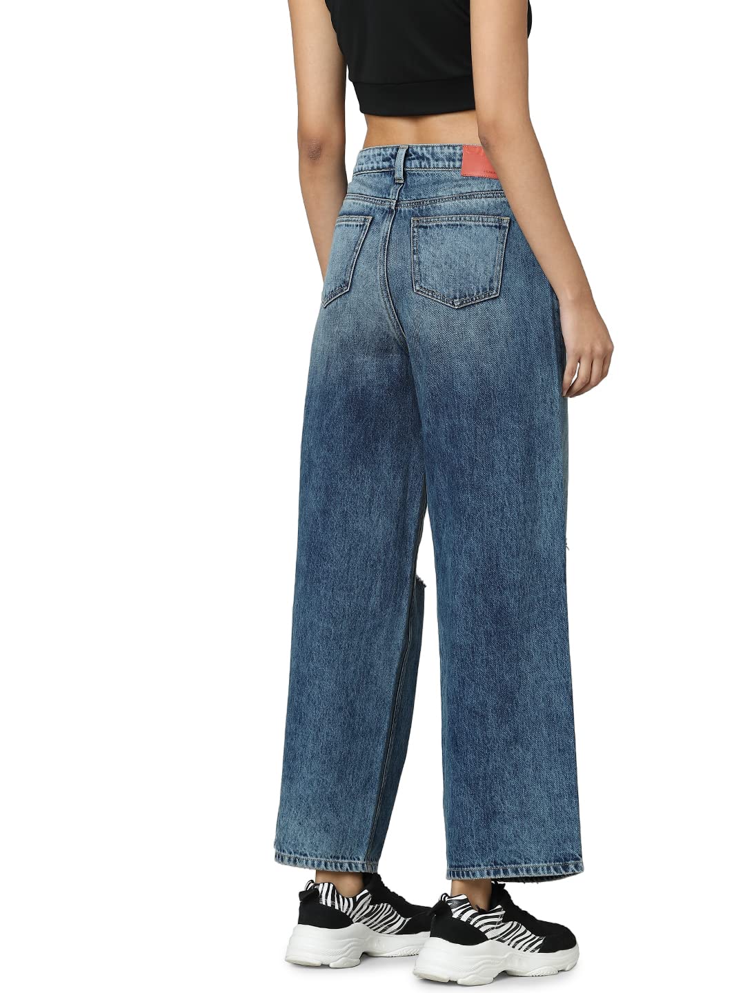 ONLY Wide Leg Jeans(242288501_Medium Blue Denim_33)