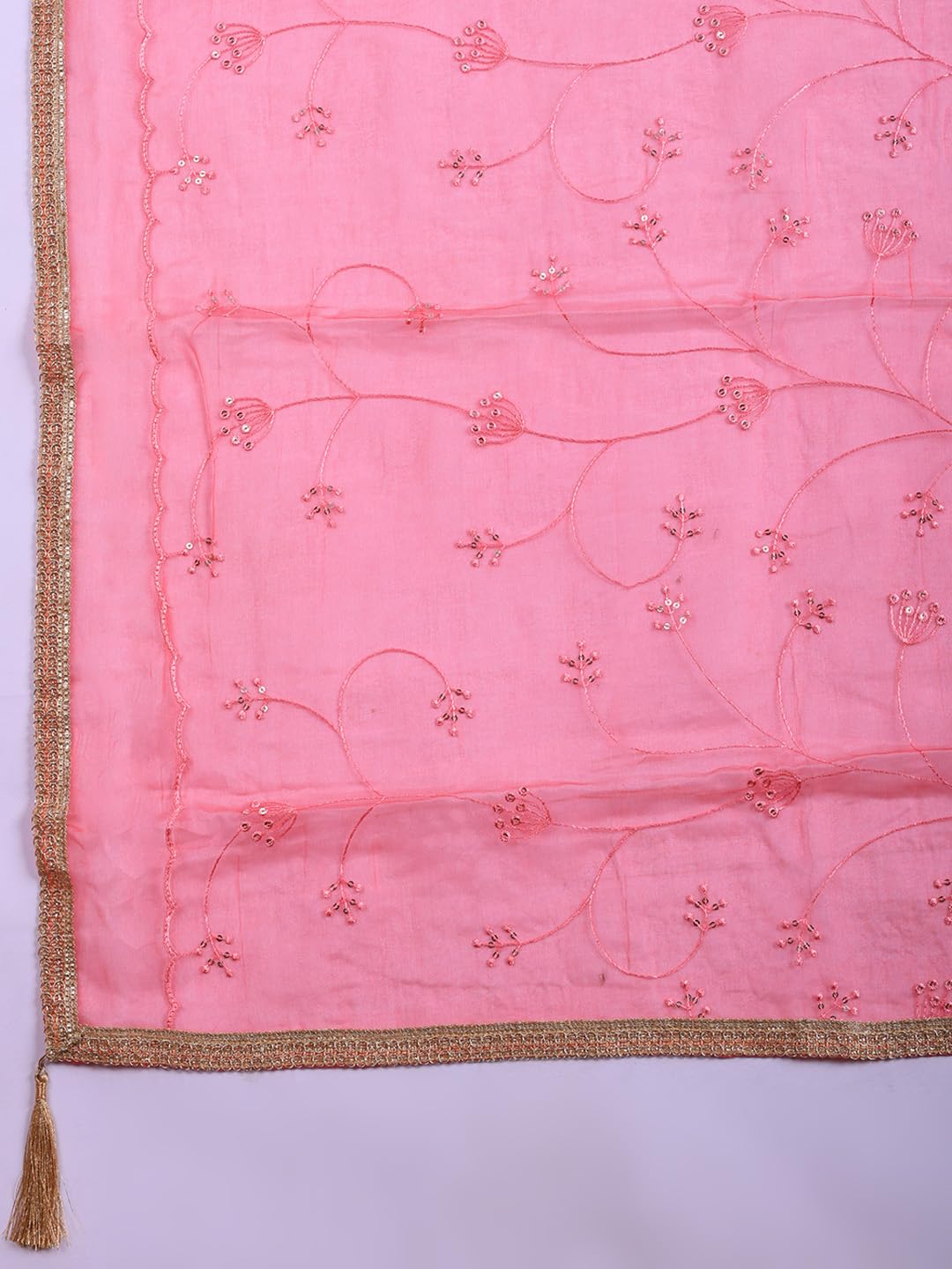 Meena Bazaar Printed Cotton Unstitched Kurta with Bottom & Dupatta