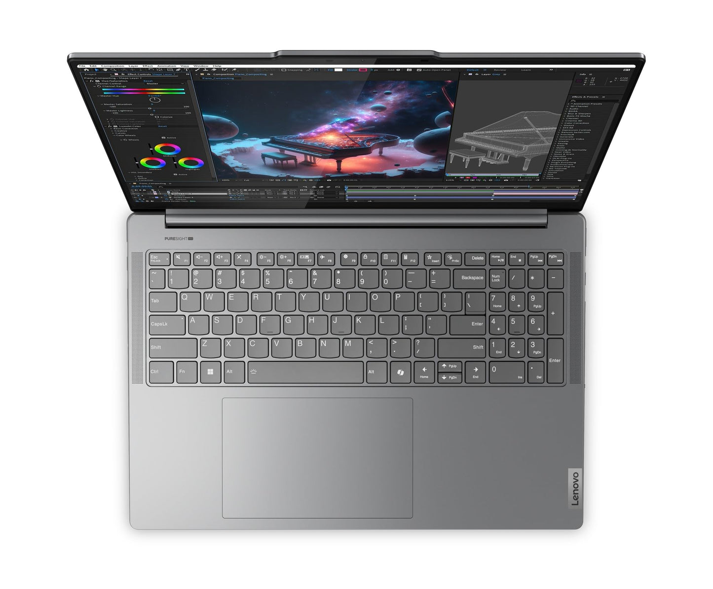 Lenovo Yoga Pro 9 Intel Evo Core Ultra 9 185H Built-in AI 16"(40.6cm) 3.2K IPS 165Hz Touchscreen Laptop (32GB/1TB SSD/NVIDIA RTX 4050 6GB/Win11/MSO 21/5.0MP+IR Cam/3 Mon GamePass/Grey/2Kg), 83DN004VIN