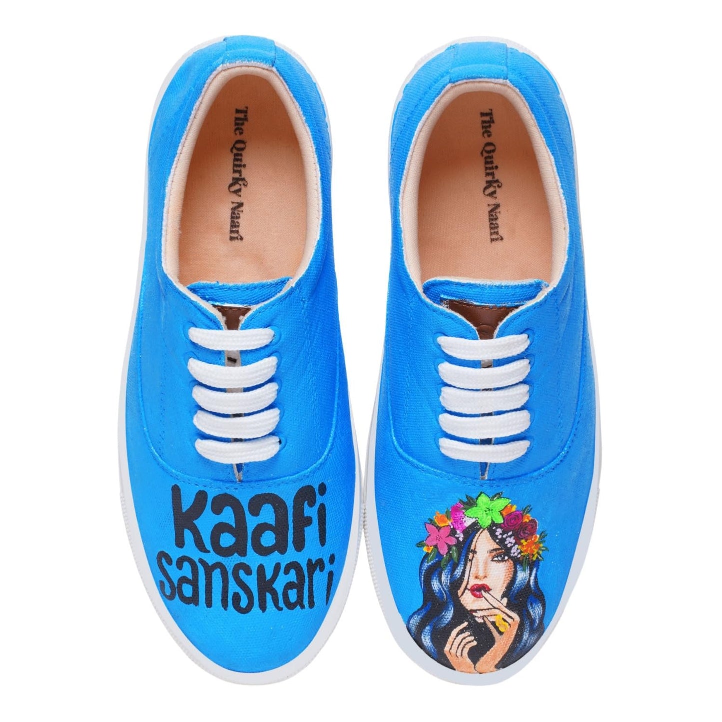 THE QUIRKY NAARI Kaafi Sanskari Sneakers for Ultra-Cool Sanskaari You | Blue