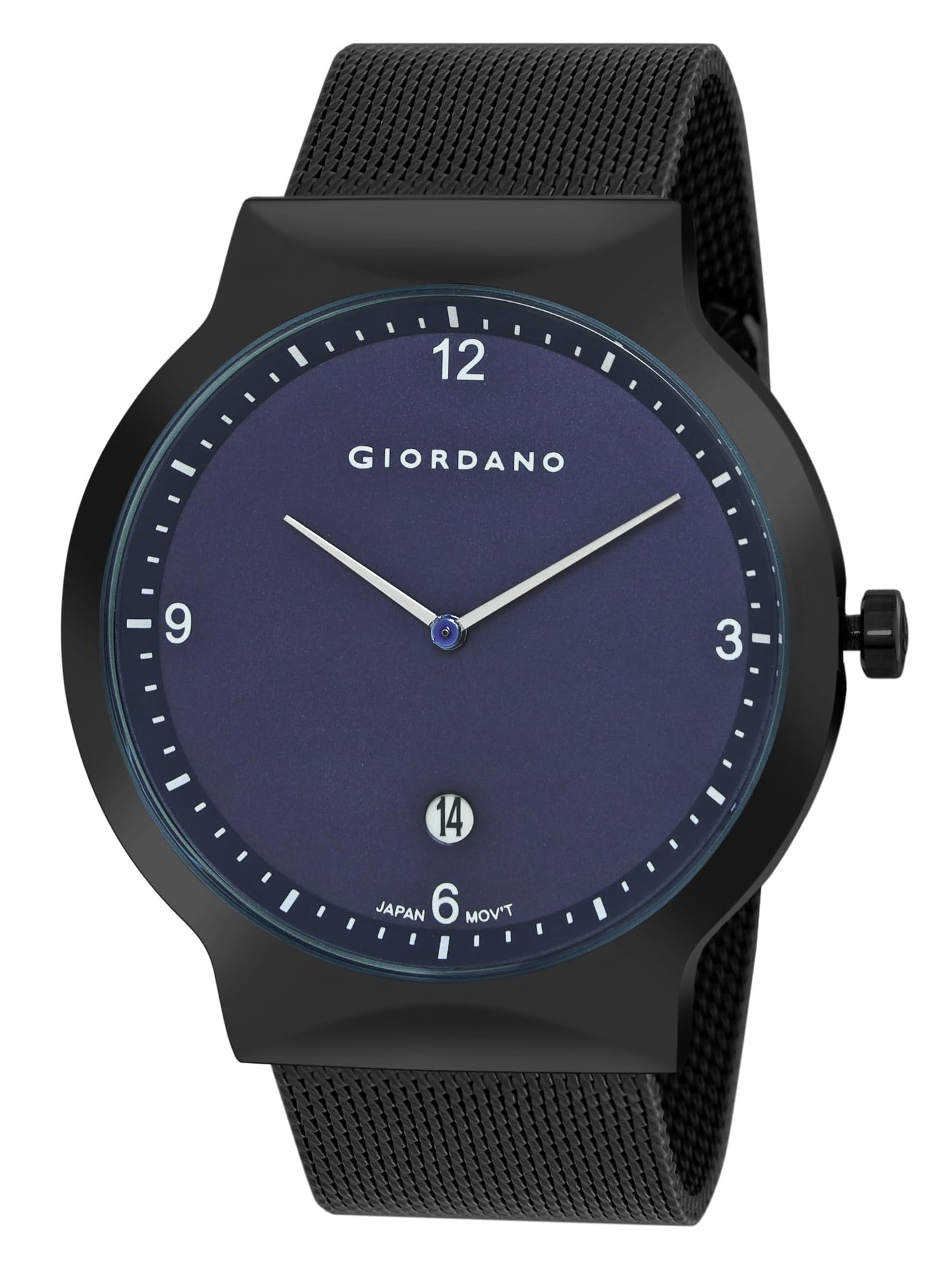 Giordano Casual Wrist Watch for Men Mesh Metal Strap Round Dial| 2 Hand Mechanism Analog Watch - GZ-50057