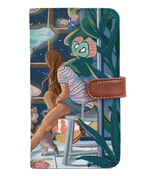 Kalankit Wallet for Woman | Vegan Leather Passport Wallet for Women | Bi-Fold Long Purse for Women Wallet, Birthday Gifts for Women, Passport Holder | Night Magic