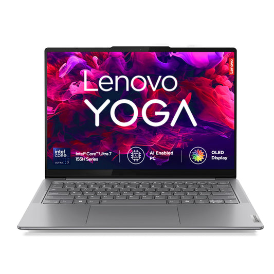 Lenovo Smartchoice Yoga Slim 7 Intel Core Ultra 7 155H Built-in AI 14"(35.5cm) WUXGA-OLED 400Nits Laptop (32GB RAM/1TB SSD/60Hz/100% DCI-P3/Win11/Office Home 2024/1Yr ADP Free/Grey/1.39Kg), 83CV008XIN