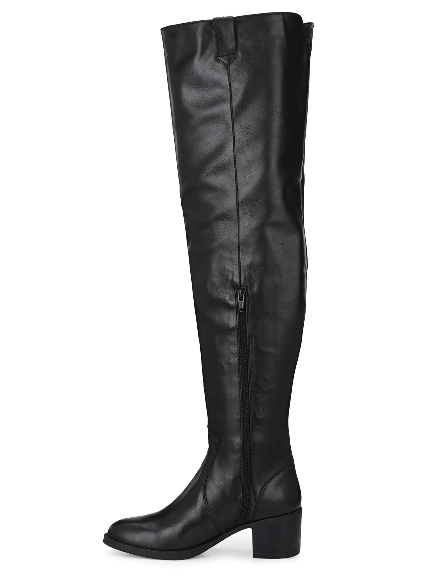 Delize Women's Thigh high Boots (Black, Numeric_6)