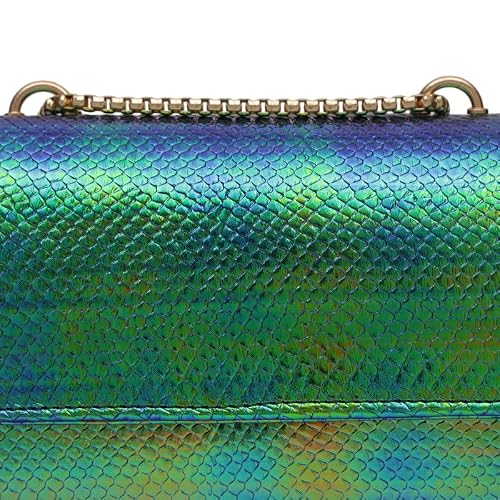 MINI WESST Women's Textured Green Synthetic Leather Sling Bag for Office, College and Party (MWHB099GR)