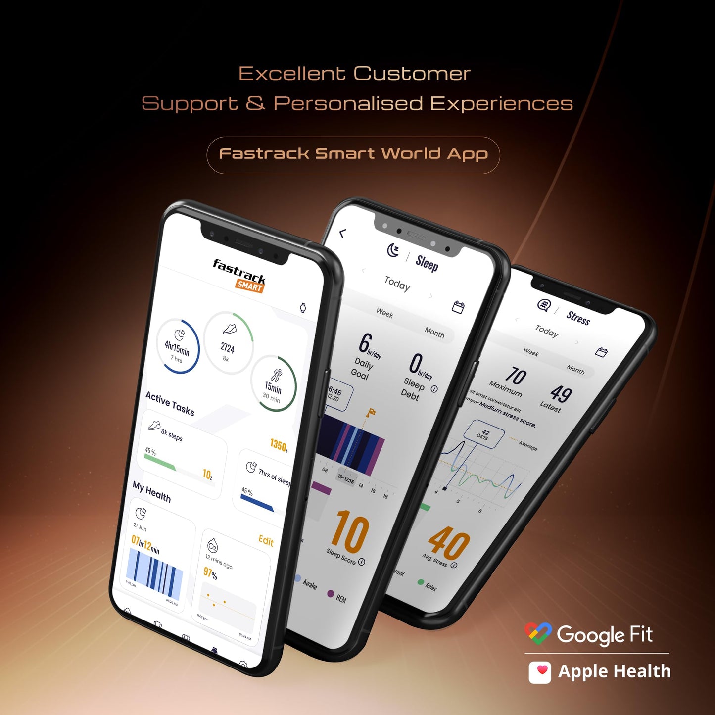 Fastrack Astor FS2 Pro Smart Watch, 1.96” AMOLED Display, 410 * 502 Pixel Resolution, SingleSync BT Calling, AI Voice Assistant, 100+ Sports Modes & Smartwatch Faces, Upto 5 Day Battery, IP68