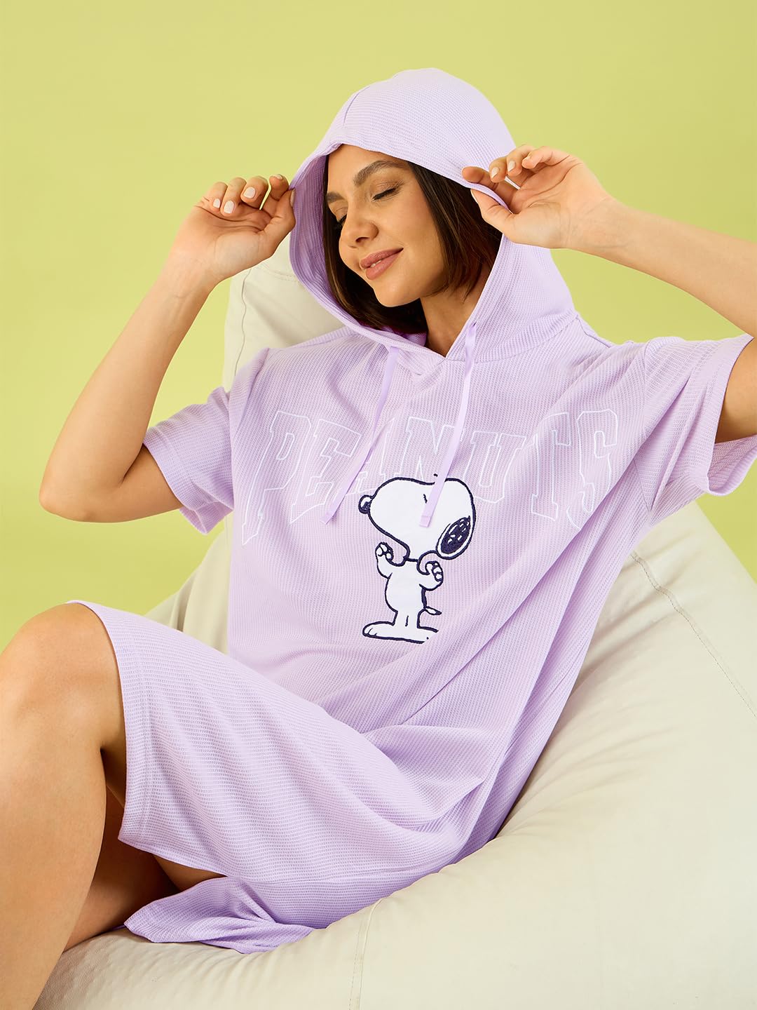 Sweet Dreams Women's Satin Maxi Casual Regular Nightgown (OCW-3691 Lilac Snow_Peach_XL)