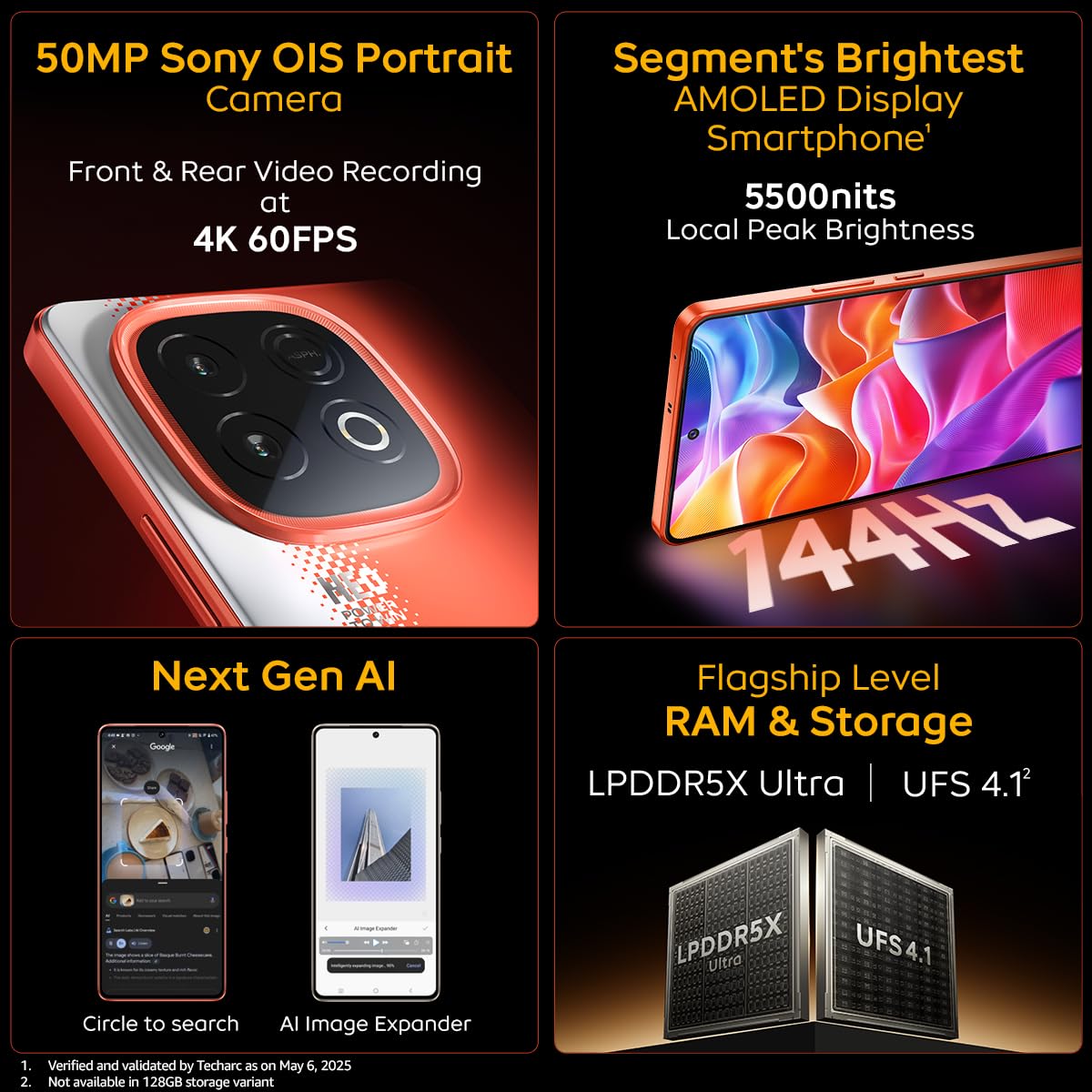 iQOO Neo 10 (Inferno Red, 8GB RAM, 128GB Storage) | Snapdragon 8s Gen 4 Processor & SuperComputing Chip Q1 | 7000 mAh Battery | Segment’s Highest 144 FPS Gaming Smartphone