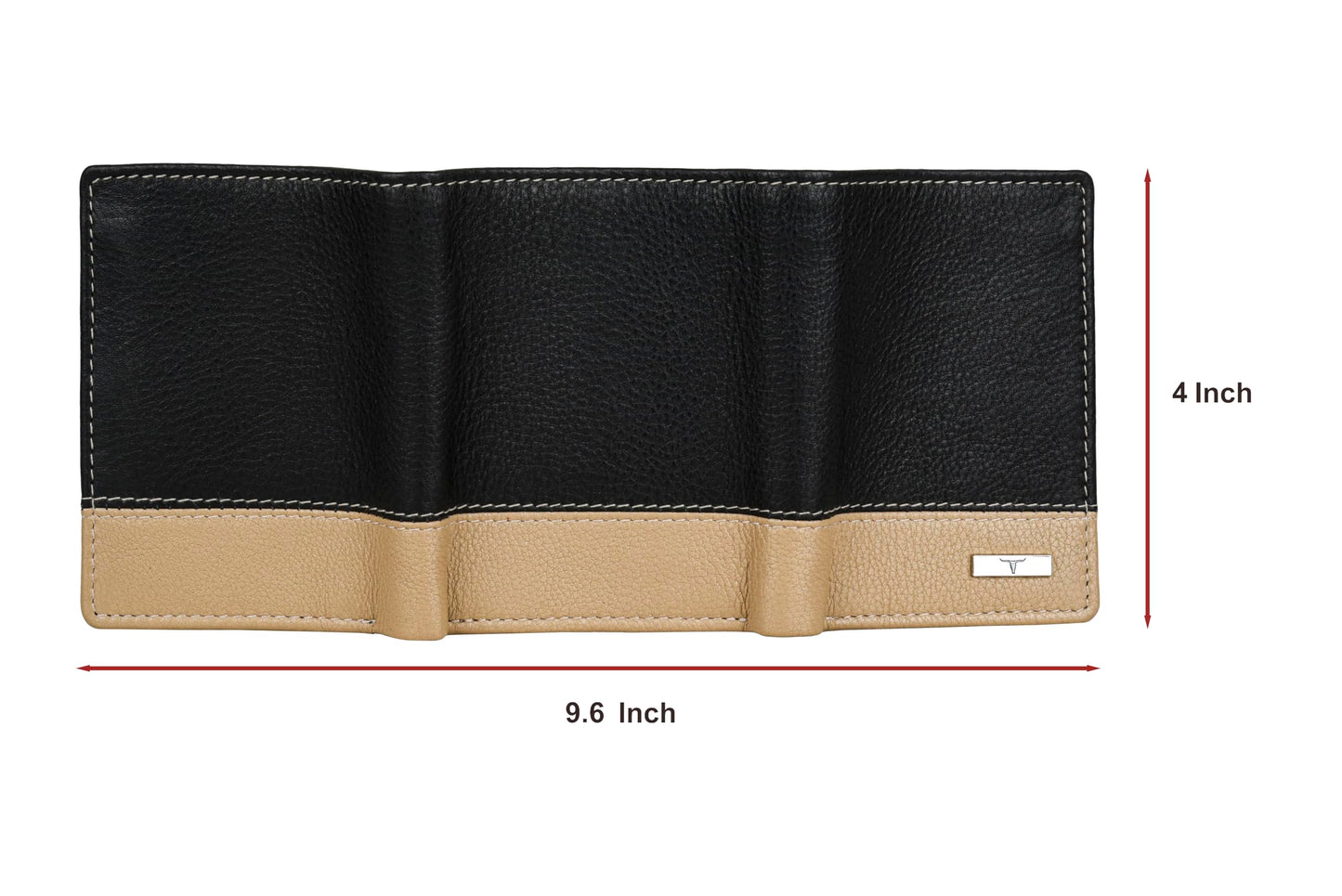 URBAN FOREST Travis Black/Beige Leather Wallet for Men