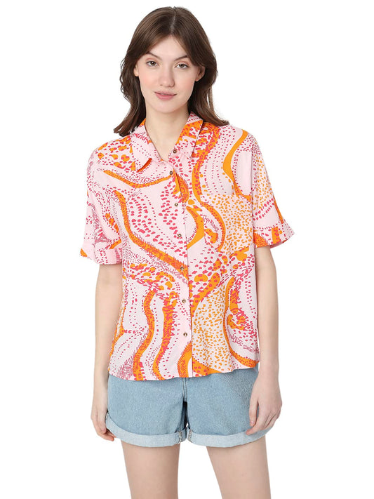 VERO MODA-Slim fit Shirt (10297128_Roseate Spoonbill_S)