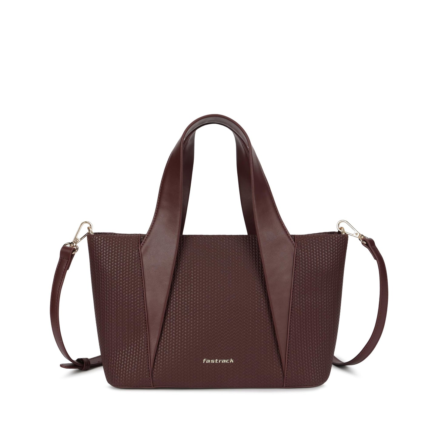 Mocha Plait Satchel | Faux-Leather Women's Handbag | Dual Carry with Braided Texture & Zipper Closure