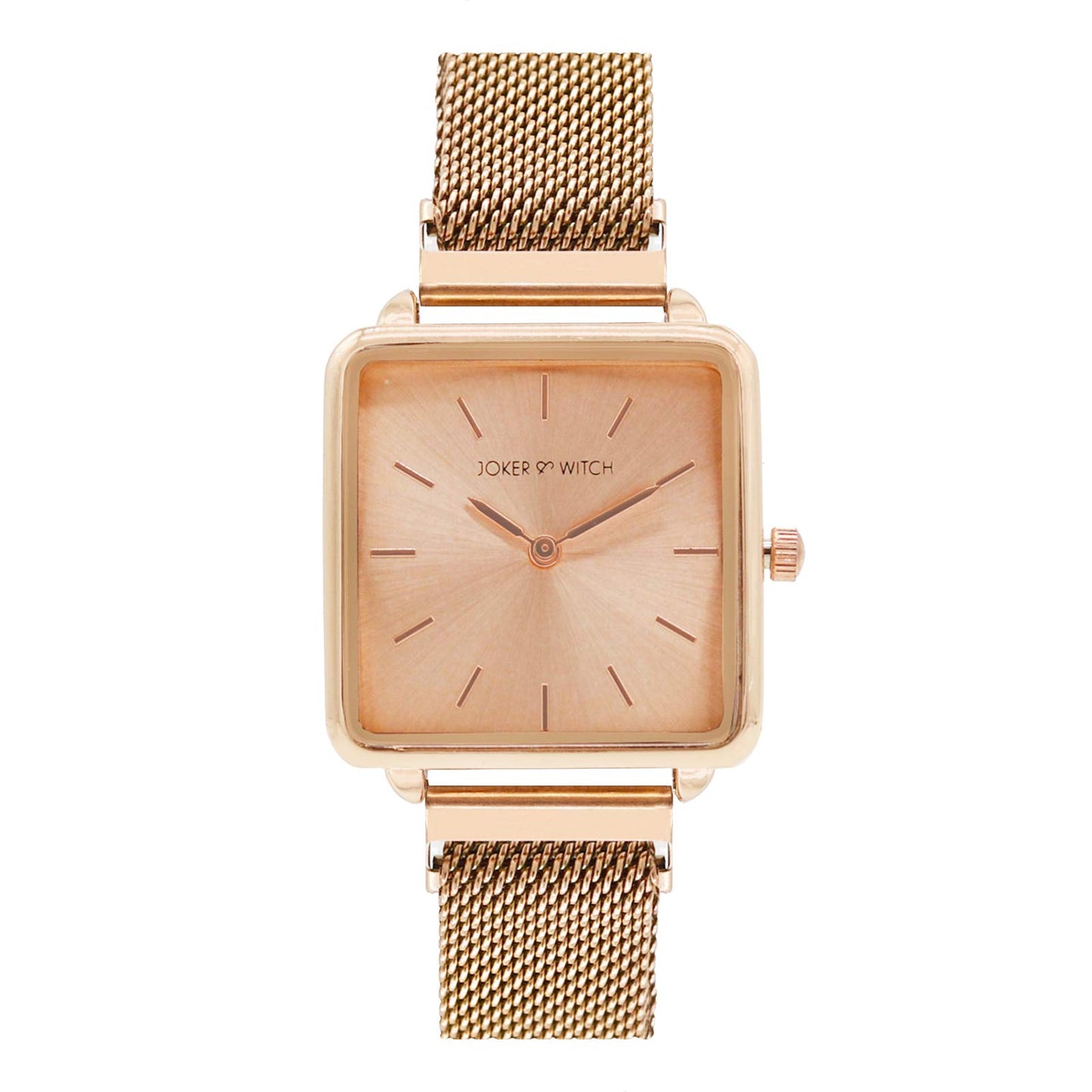 Joker & Witch Stainless Steel Sunshine Rosegold Analog Watch Bracelet Set For Women, Rose Gold Dial, Rose Gold Band