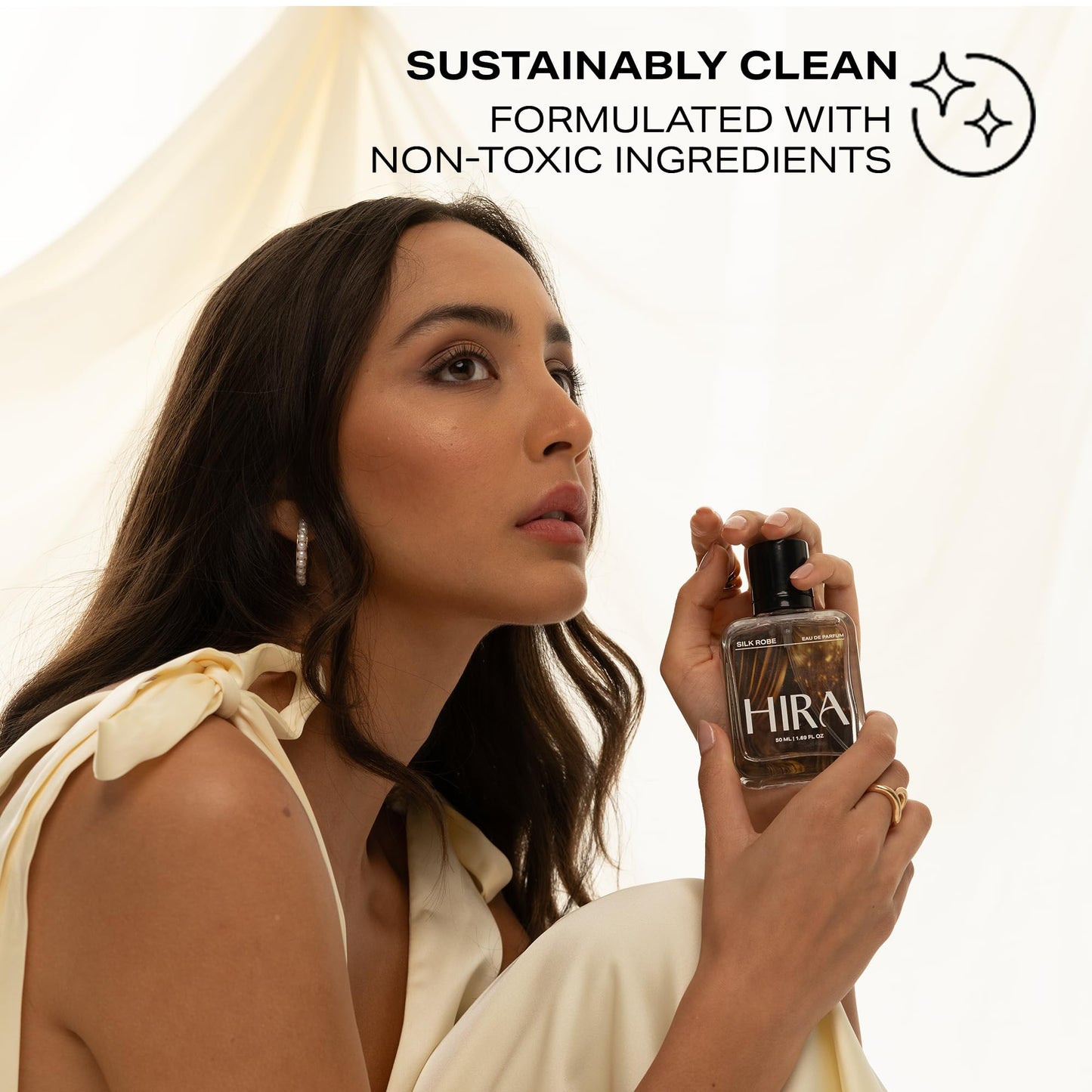 HIRA Silk Robe Concentrate for Women | Pocket-Friendly | Long-Lasting Fragrance | Travel-Friendly | Cognac & Vanilla Notes | 5ml Eau de Parfum | Minimal Sprays, Maximum Impact